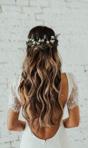 cheveux longs mariée