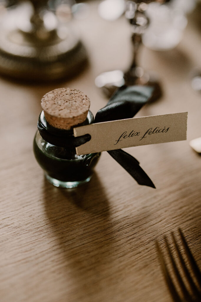 Cadeau invité mariage d'automne inspiration Harry Potter en Normandie