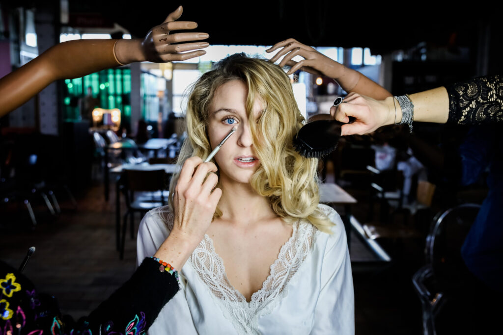 Wedding, elopment, make-up, mise en beauté, maquillage