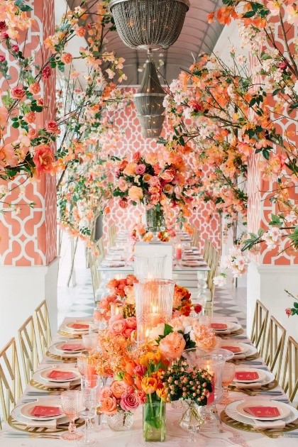 Fleurs colorées pour se marier en été à Paris