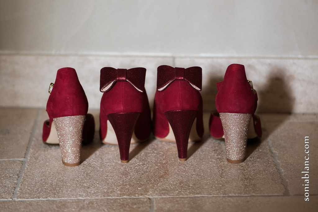 D Day Wedding Planner La Rochelle Wedding Planner Charente-Maritime Chaussures de mariée chaussure de mariage wedding shoes shoes addict talons paillettes noeud framboise or brillant