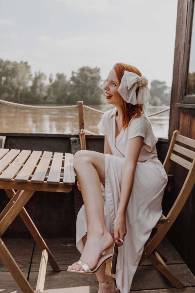 Barrette mariée fleurs stabilisées