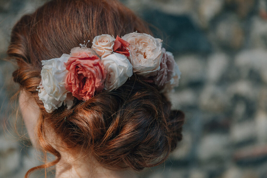 accessoires mariée bordeaux