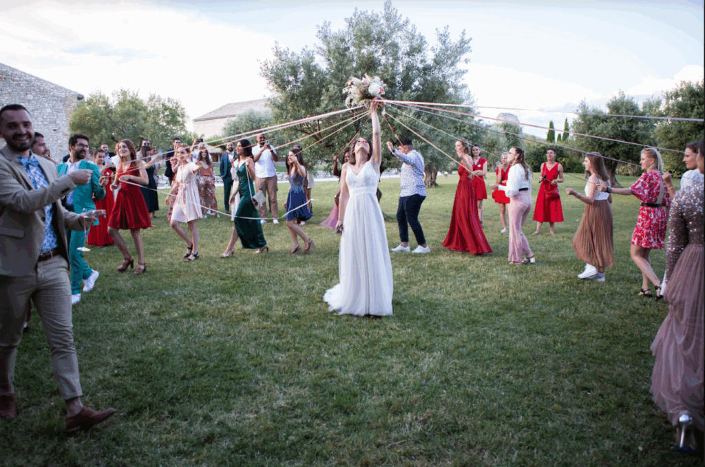Bouquet ronde de ruban