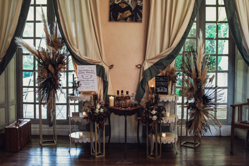 Mariage Peaky Blinders décoration 