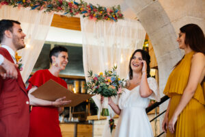 Cérémonie, officiant , cérémonie laïque, Cécile, Mariée, Emotion