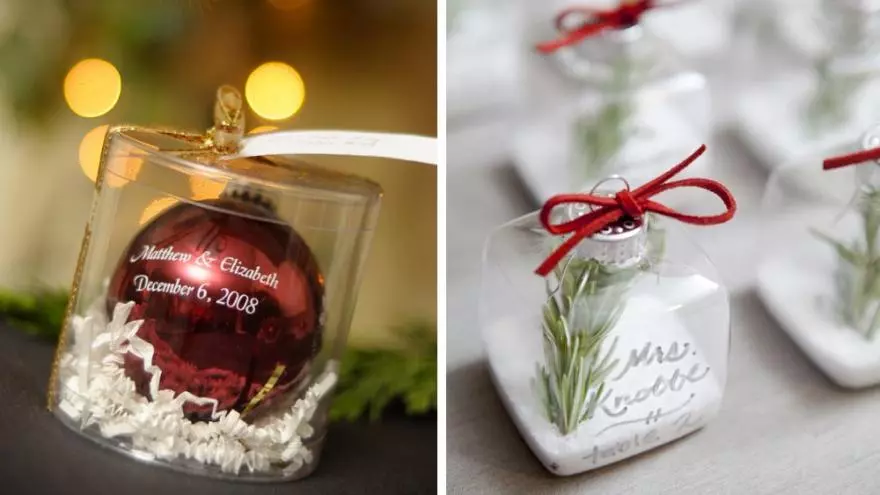 Boules de Noël personnalisées mariage