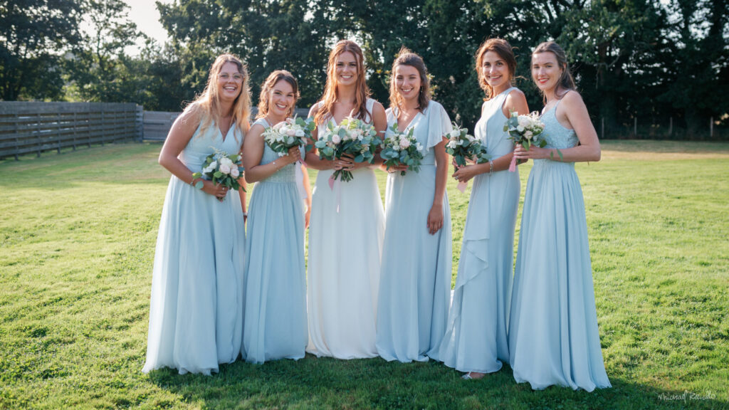 robe demoiselles d'honneur, témoins, mariée