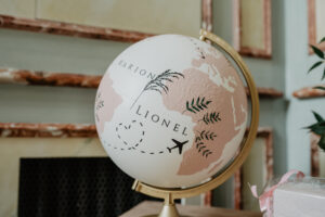 Globe voyage, idées cadeaux de mariage, organistrice de mariage hérault, wedding planner montepllier