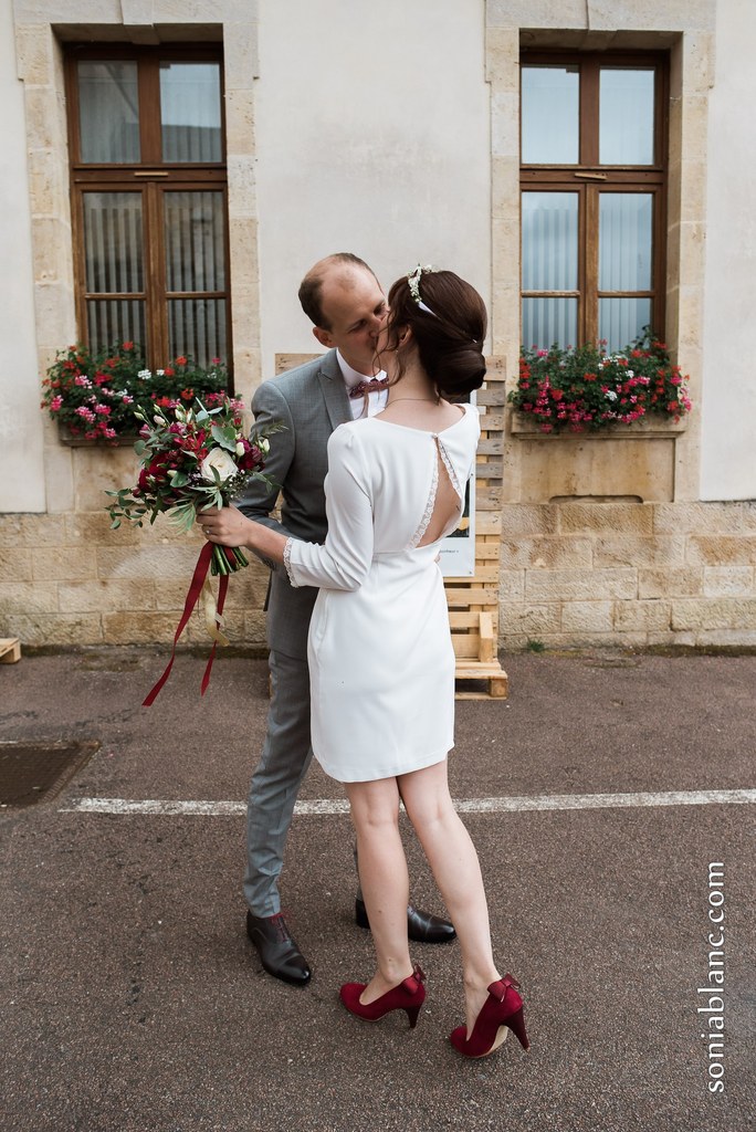 wedding day, couple, love, wedding, bride, groom, wedding dress, short dress, white dress