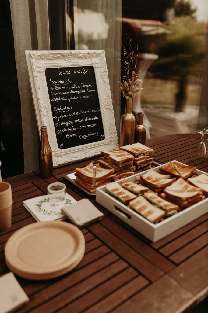 brunch, cadeau, gift, brunch du lendemain, gateau, mariage, sandwich