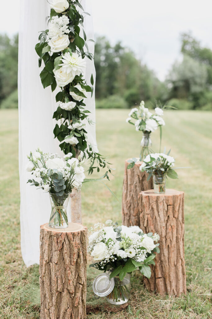 rondin, décoration, cérémonie, cérémonie laïque, féérique, mariage