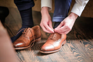 chaussures, homme, marié, groom, chaussures de ville, cuir, marron