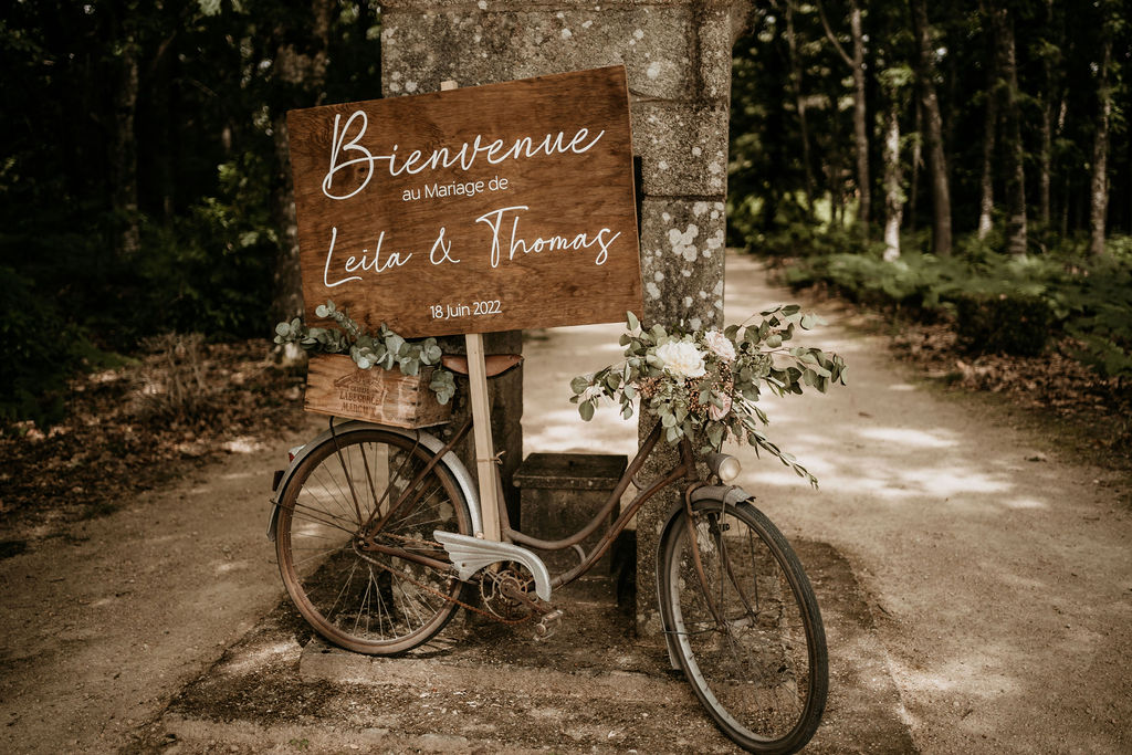panneau bienvenue, panneau mariage