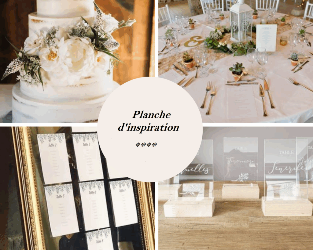 planche d'inspiration commencer decoration mariage