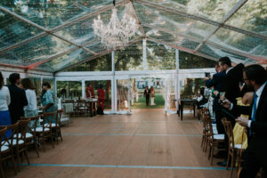 tente de cristal pour réception de mariage dehors
