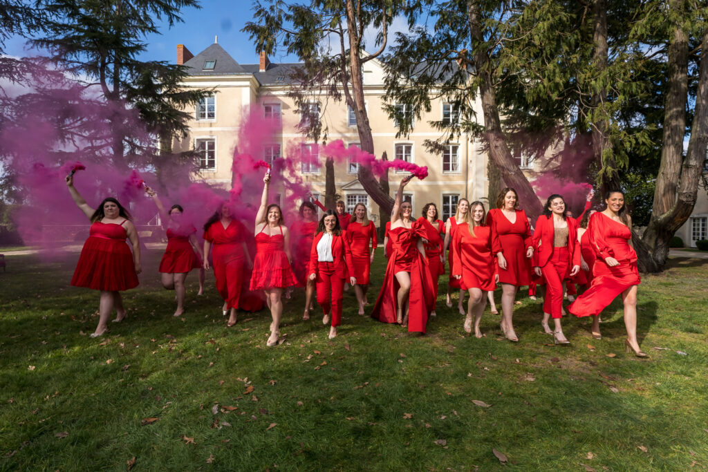 red dress, robe rouge, D Day Team, Wedding