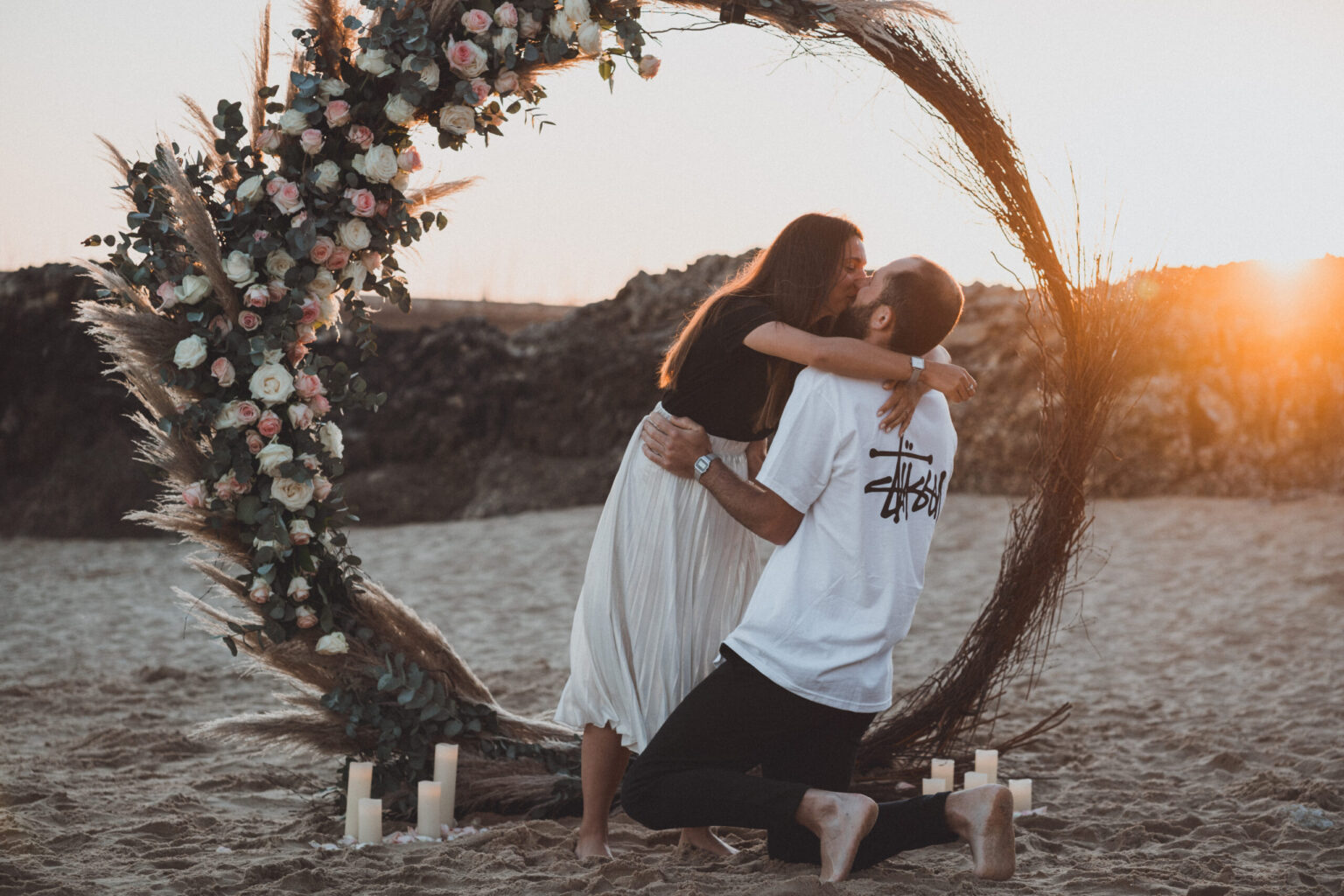 arche de mariage demande en mariage mariage plage