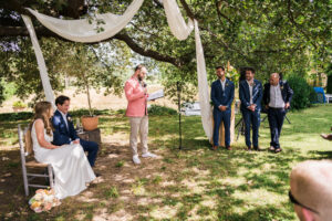 cérémonie, cérémonie laïque, mariage, musiques, animation, mariés, bride