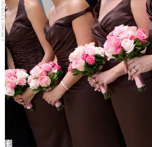 Robe de demoiselle d'honneur chocolat à l'automne