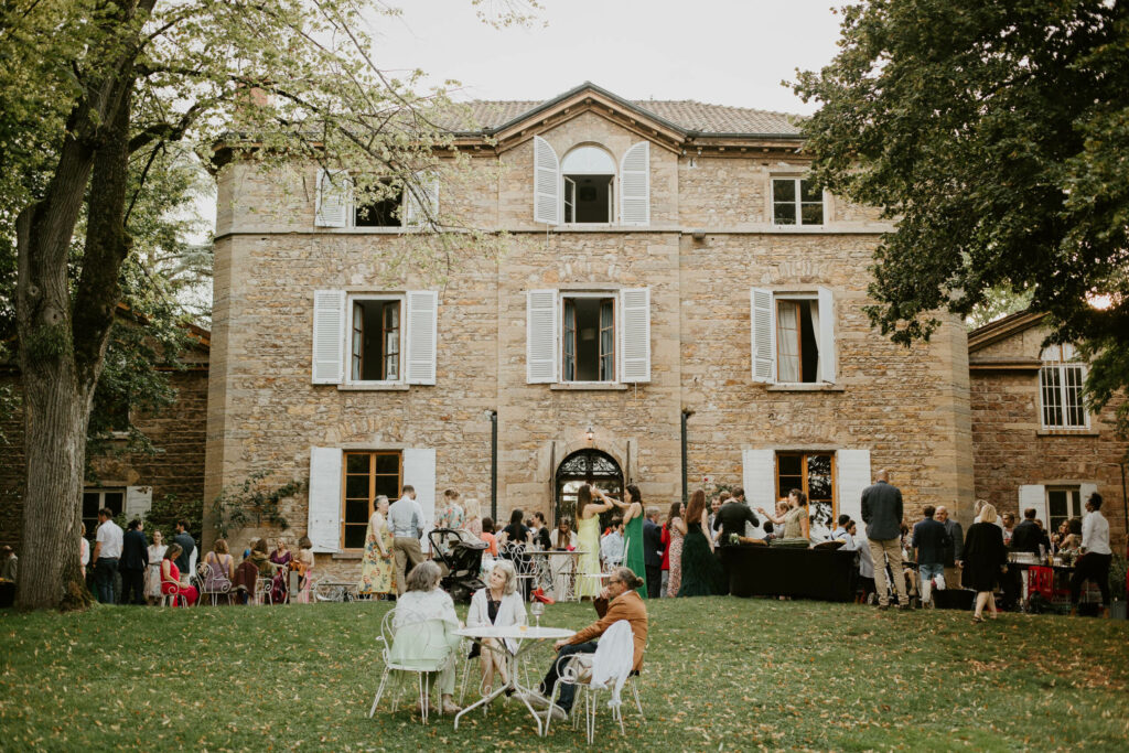 brunch, mariage, wedding day, invités, cocktail, diner, extérieur, chateau