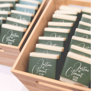 savons à personnaliser et à offrir mariage invités