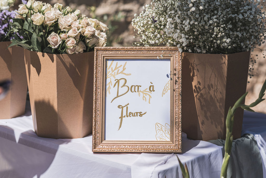 Bar à thème pour un mariage dans le Beaujolais