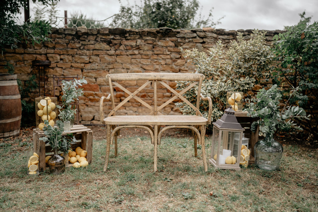 dolce vita, thème dolce vita, décoration agrume, différentes arche de ceremonie