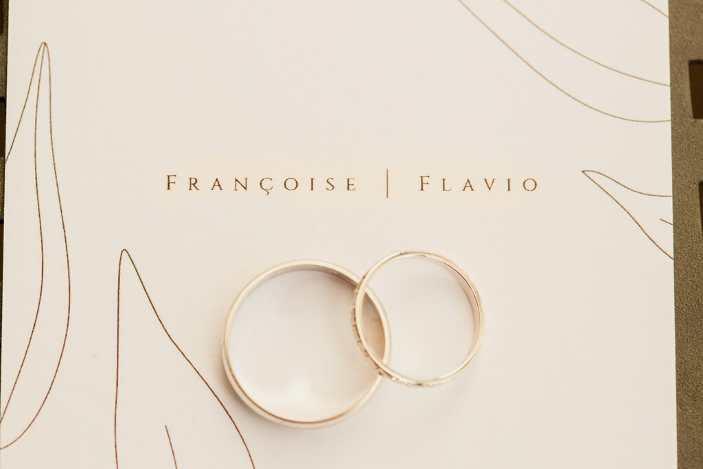 alliances, invitation, mariage, enveloppe, bagues, or, Faire-part de mariage, papier, D Day Wedding Planner Lyon-Rhône