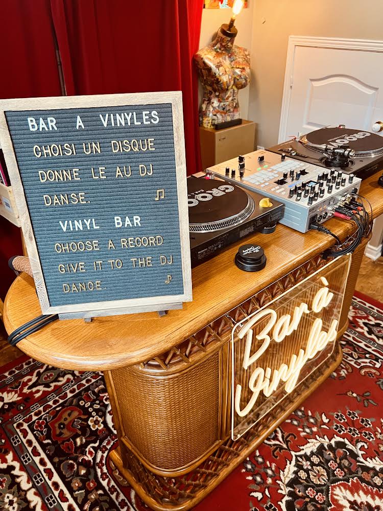 Support bar à vinyles