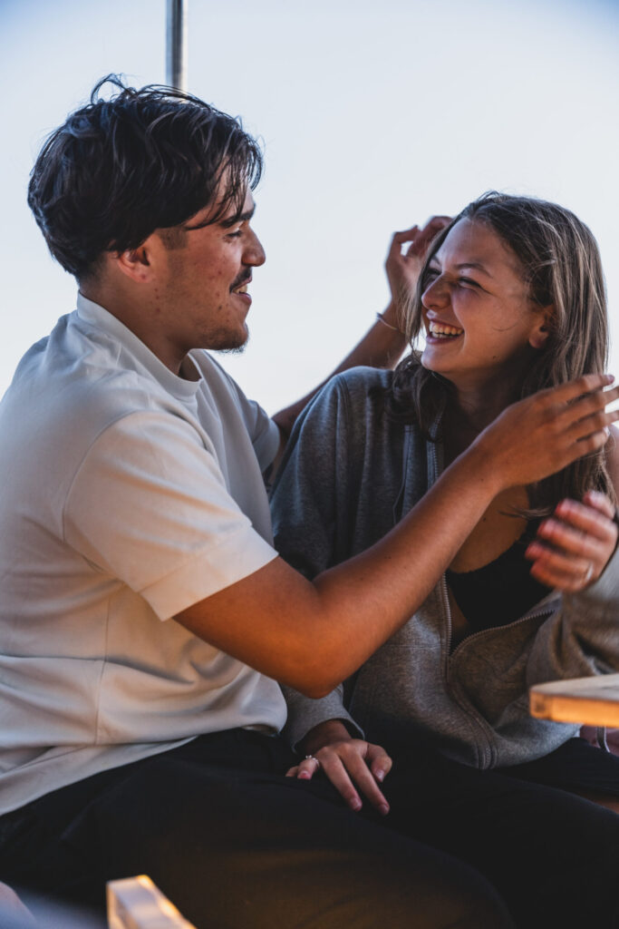 Demande en mariage en bateau