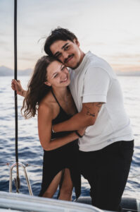 Demande en mariage en bateau