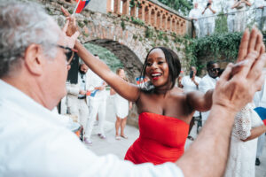 welcome dinner, repas de bienvenue, white party, soirée blanche, apéritif dinatoire, repas debout