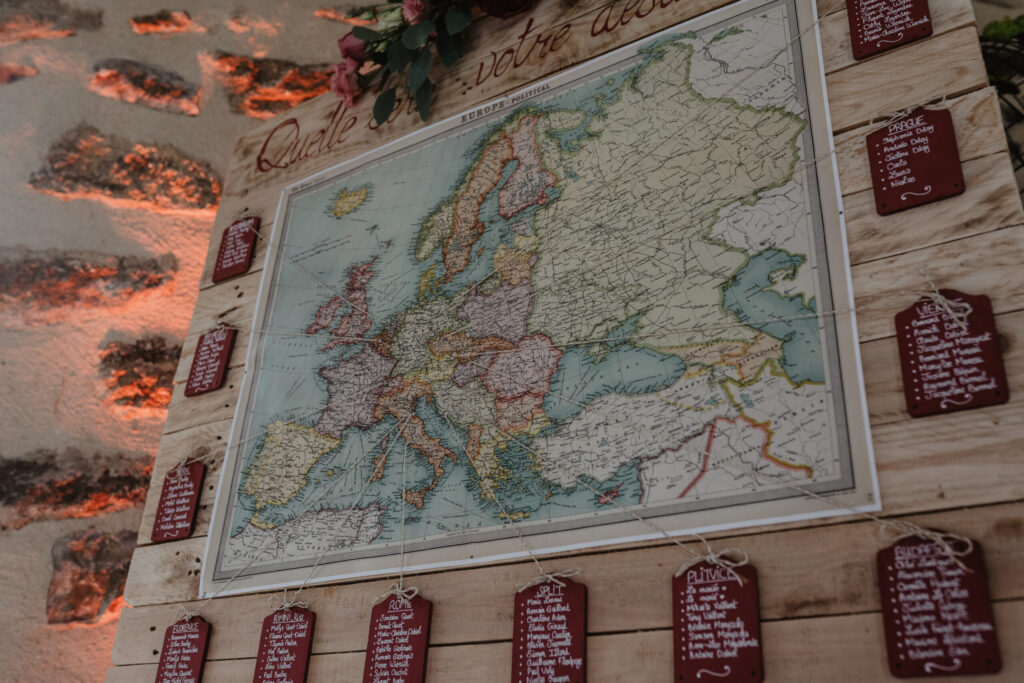 map, carte, plan de table, voyage, liste invité