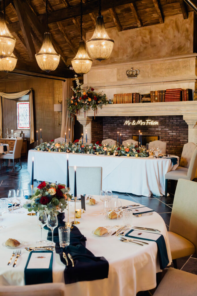 décoration de table, centre de table, repas de mariage, table des mariés, décoration de mariage