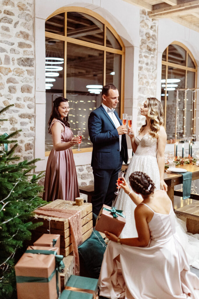 mariage, mariage de Noel, proches, famille, amis, love, amour, partage, Noel, Christmas wedding