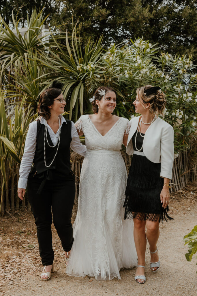 tenue mariage robe de mariée team bride année 20, vintage, EVJF en Provence 