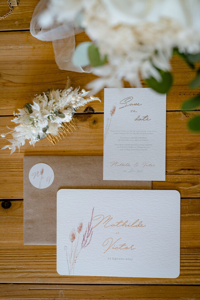 Papeterie, save the date, mariage