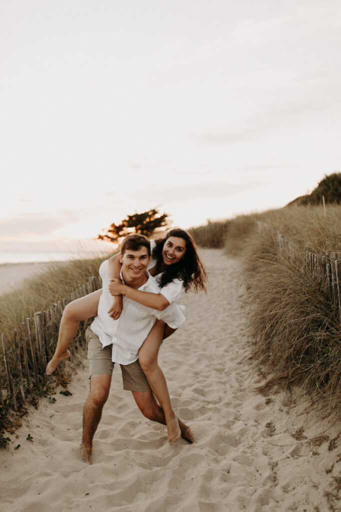 séance d'engagement des mariés