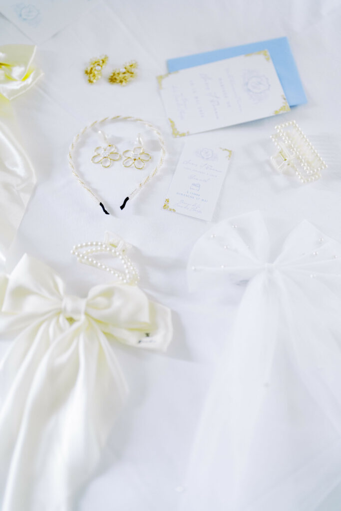 serres têtes, boucles d'oreilles, Blanc, Nœud, papeterie , invitations, Pince à cheveux