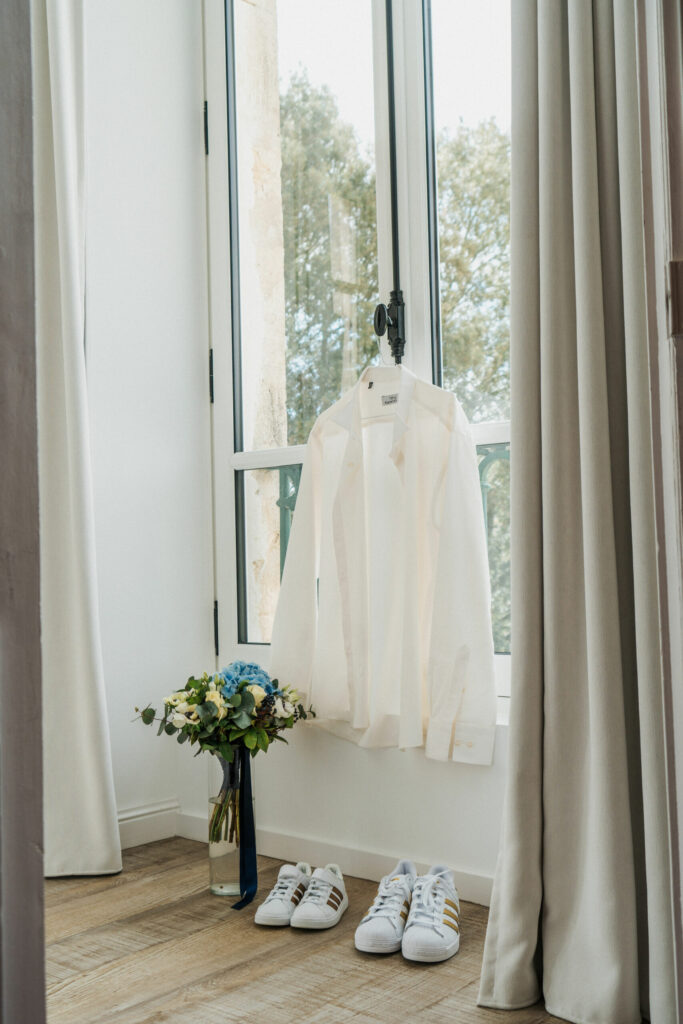 chaussures mariage, bouquet, préparatifs