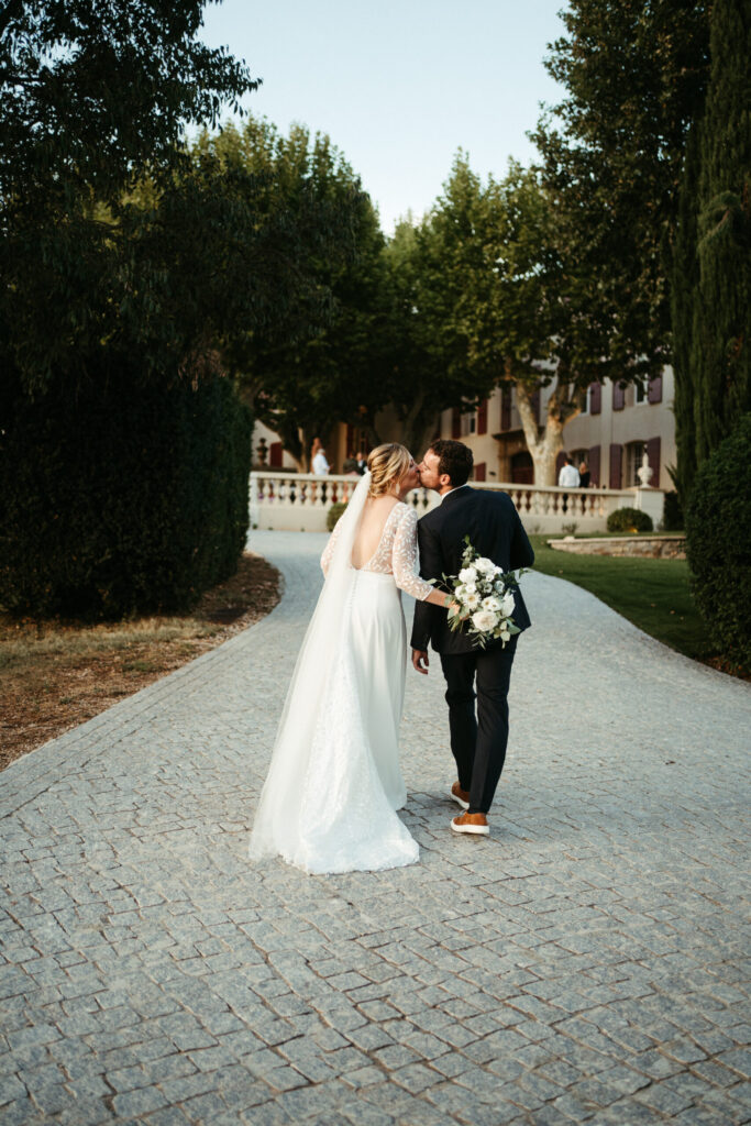 voile long, couple, photo de couple, bouquet