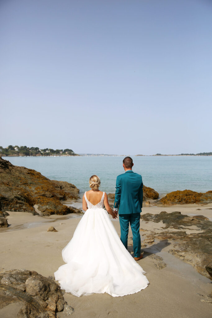 mariage bord de l'eau bateau couple mer