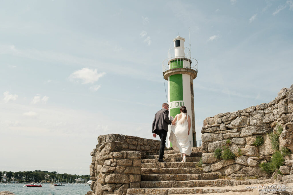 photo de couple, bretagne, phare