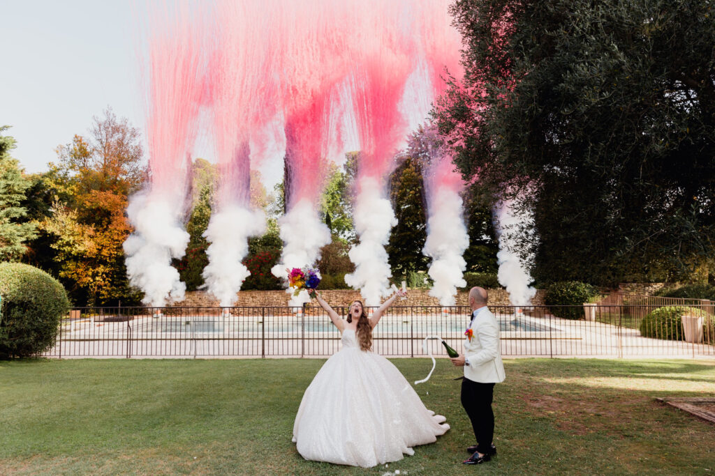 feu artifice fumigène, feu fumigène, fumigène, Week-end wedding