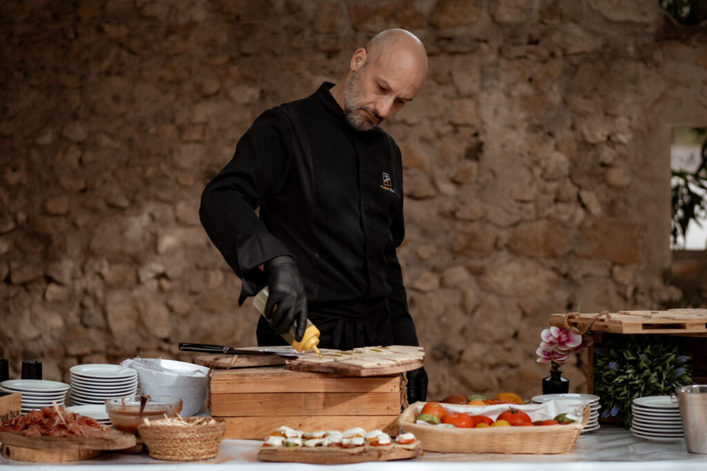 cocktail, nourriture, cocktail dînatoire, show culinaire