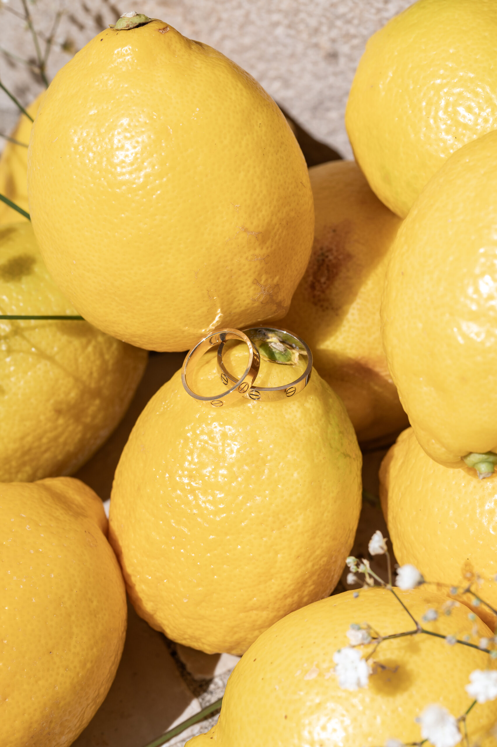 Alliance or jaune citron dolce vita