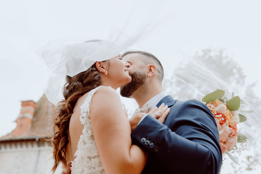 sous le voile, auvergne, chateau du guérinet, photo de couple