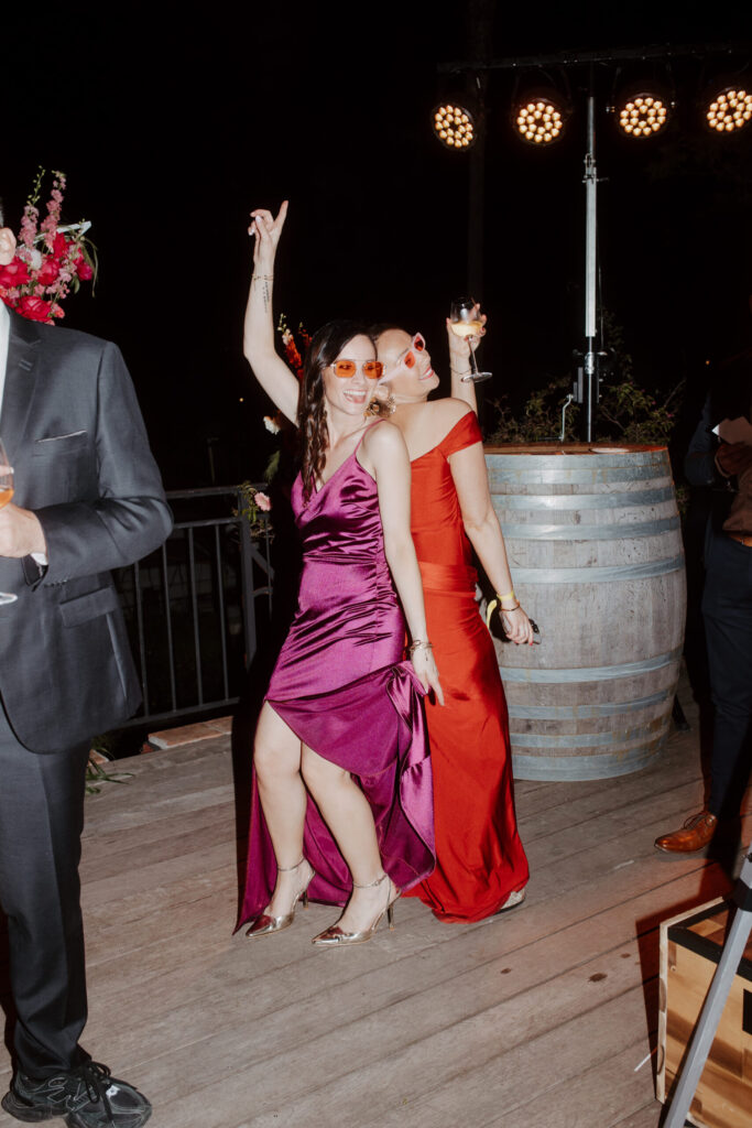 soirée, filles, lunettes