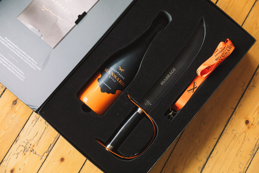 sabrage, champagne, sabre, coffret
